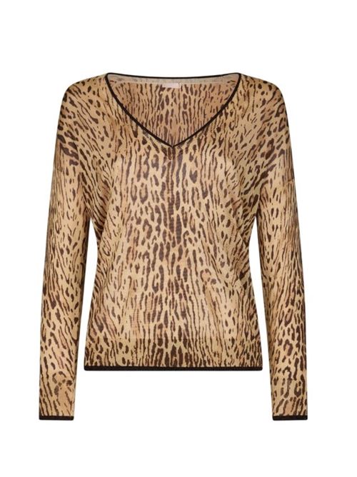 Maglia con stampa animalier Liu Jo | WA5476MA24O.M9550